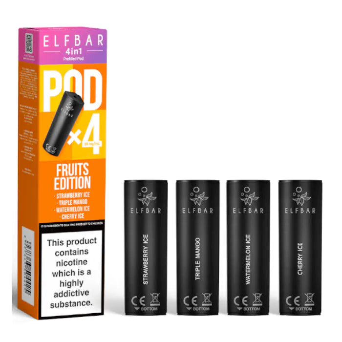 Elf Bar 4-in-1 Fruits Edition Prefilled Pods Pack of 4