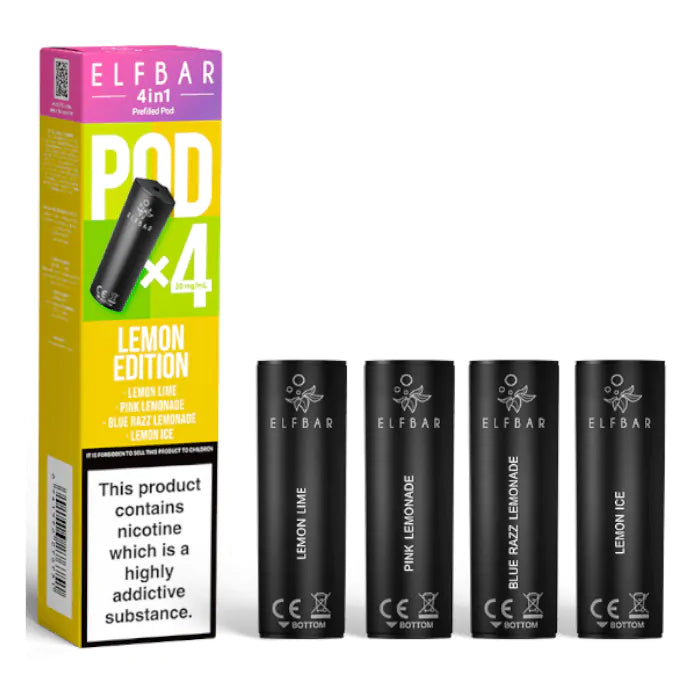 Elf Bar 4-in-1 Lemon Edition Prefilled Pods Pack of 4
