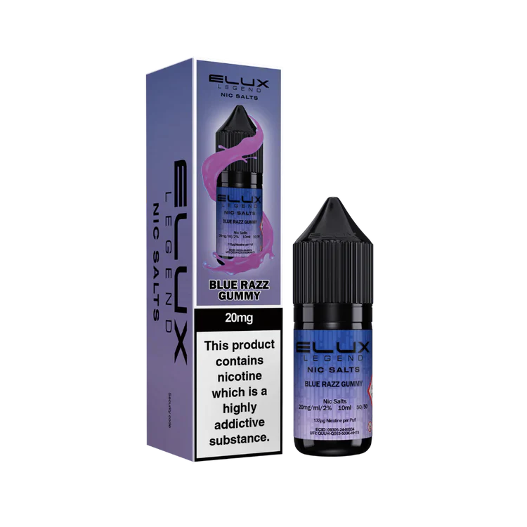 Elux Legend Nic Salts Blue Razz Gummy