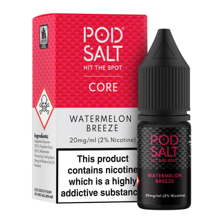 Pod Salt Core Watermelon Breeze 10ml Nicotine Salt E-Liquid