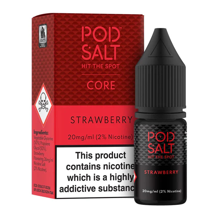 Pod Salt Core Strawberry 10ml Nicotine Salt E-Liquid