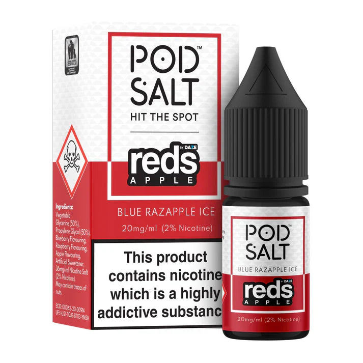 Pod Salt Fusion Blue Razz Apple Ice 10ml Nicotine Salt E-Liquid