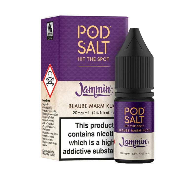 Pod Salt Fusion Blueberry Jam Tart 10ml Nicotine Salt E-Liquid