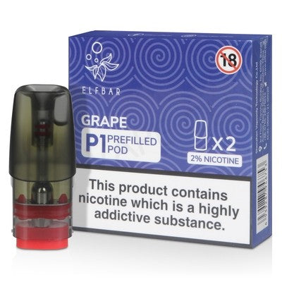 Elf Bar P1 Mate 500 Grape Prefilled Vape Pods