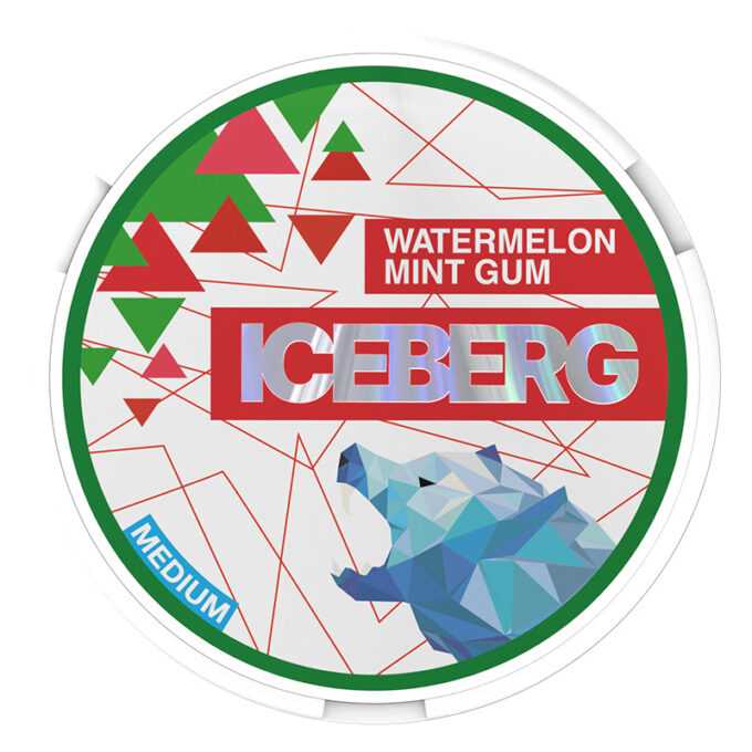 Iceberg Medium Watermelon Mint Gum 20mg Nicotine Pouches