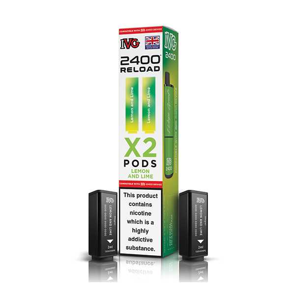 IVG 2400 2‑In‑1 Lemon Lime Prefilled Pods