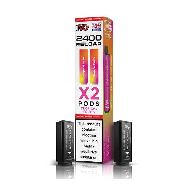 IVG 2400 2‑In‑1 Tropical Fruits Prefilled Pods