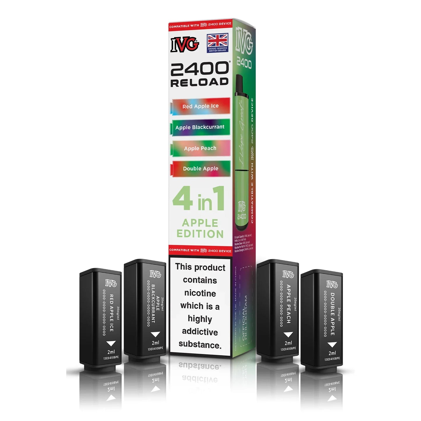 IVG 2400 4‑In‑1 Apple Edition Prefilled Pods