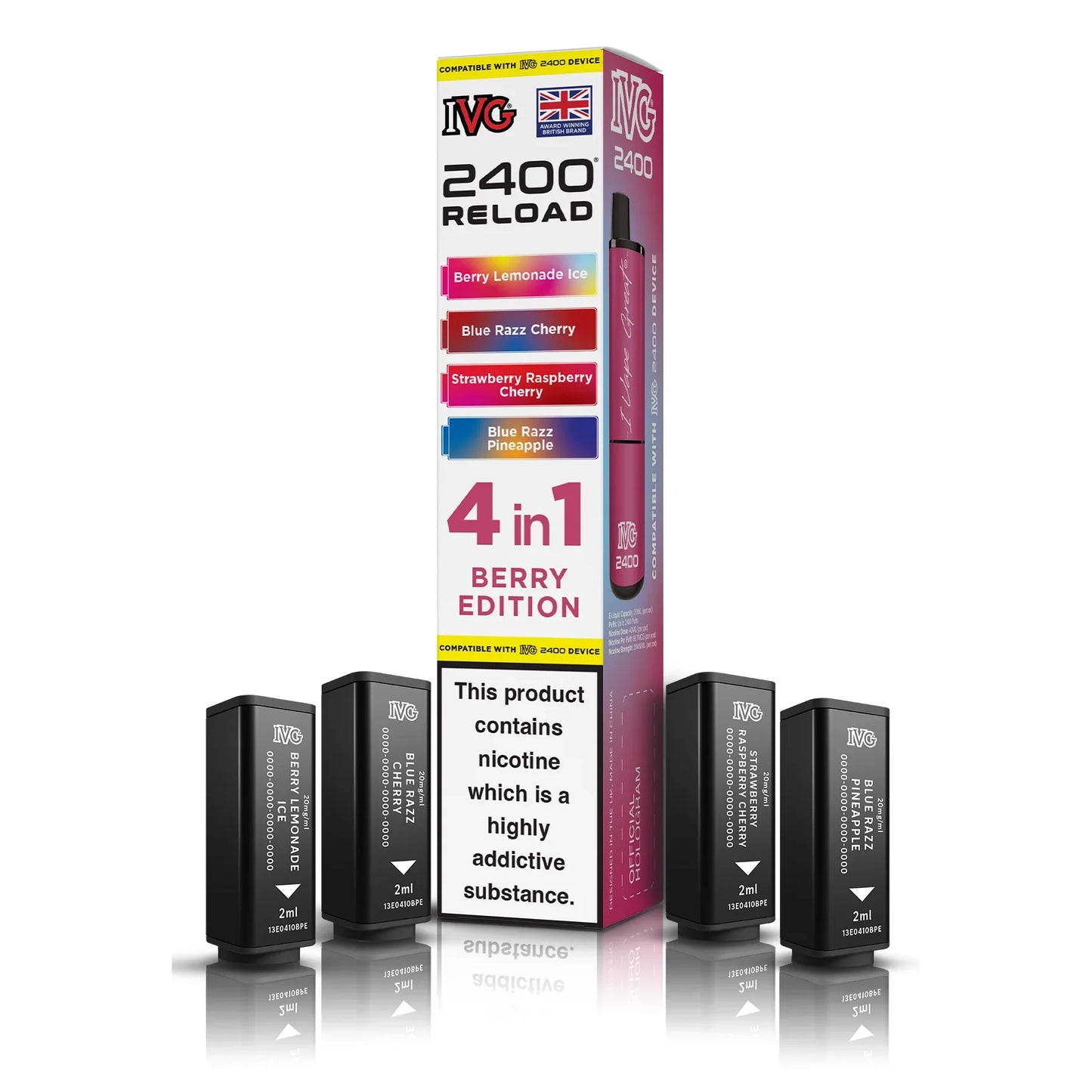 IVG 2400 4‑In‑1 Berry Edition Prefilled Pods