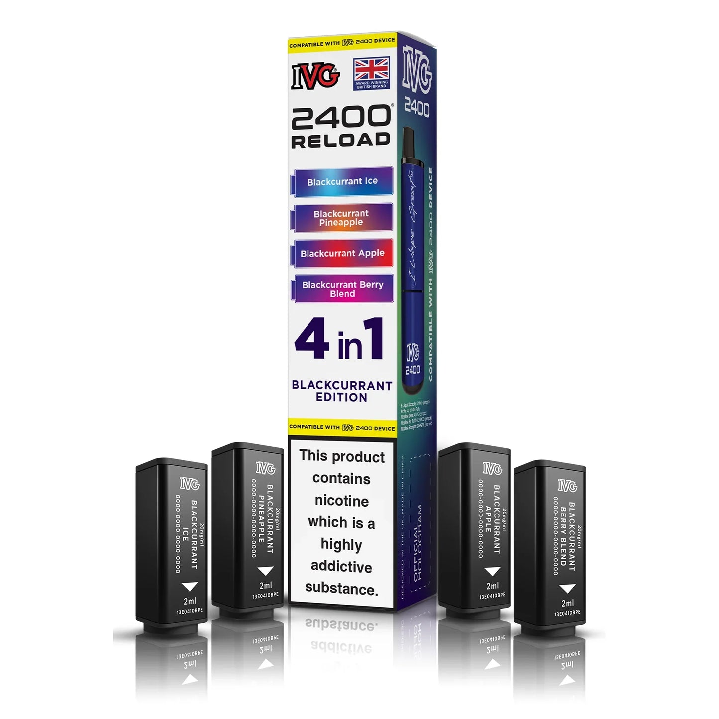 IVG 2400 4‑In‑1 Blackcurrant Edition Prefilled Pods