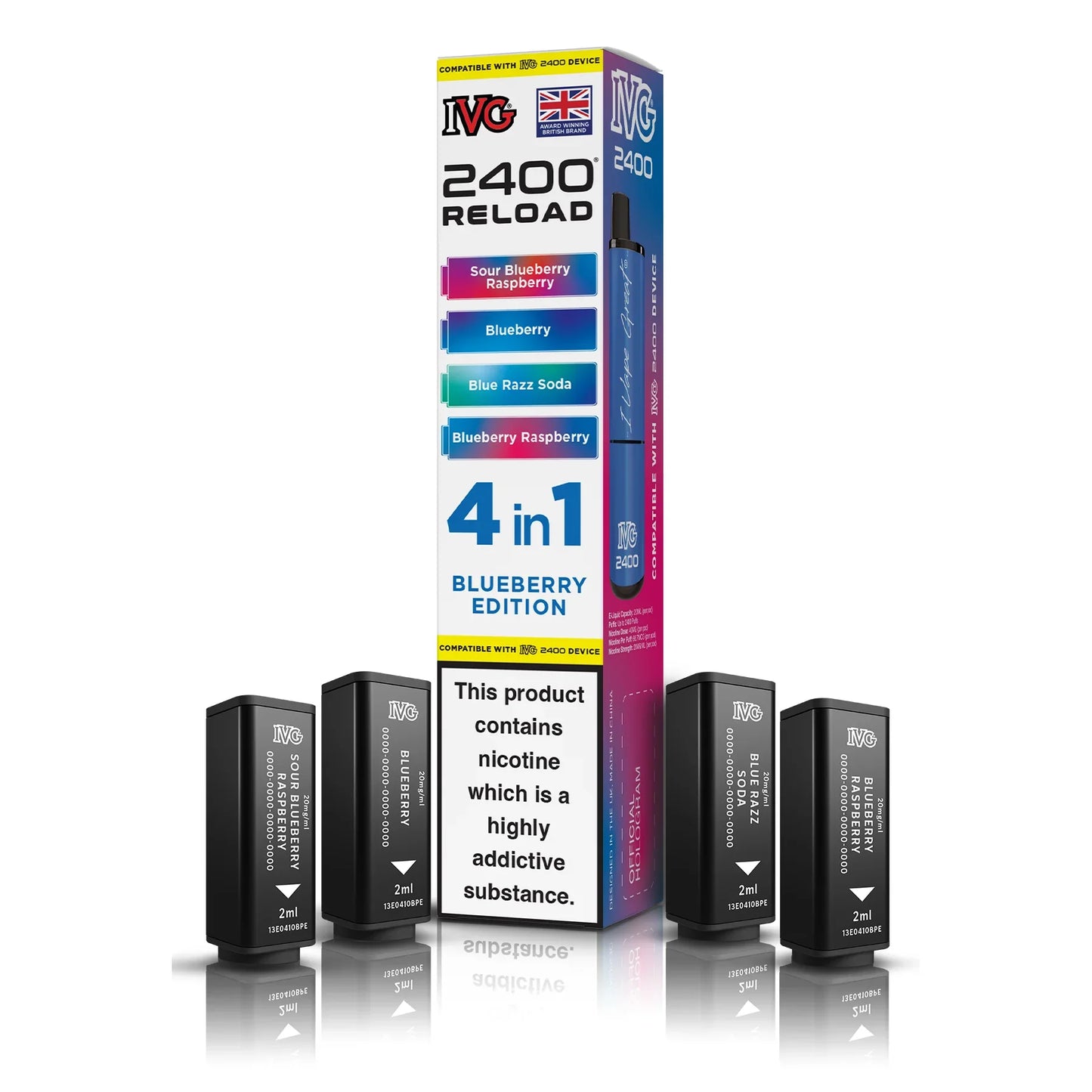 IVG 2400 4‑In‑1 Blueberry Edition Prefilled Pods