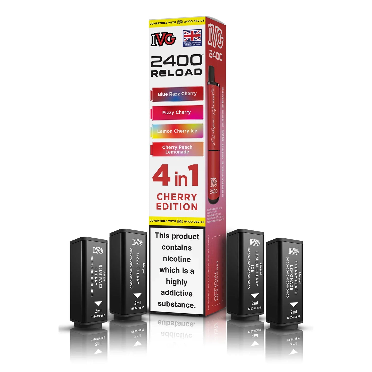 IVG 2400 4‑In‑1 Cherry Edition Prefilled Pods