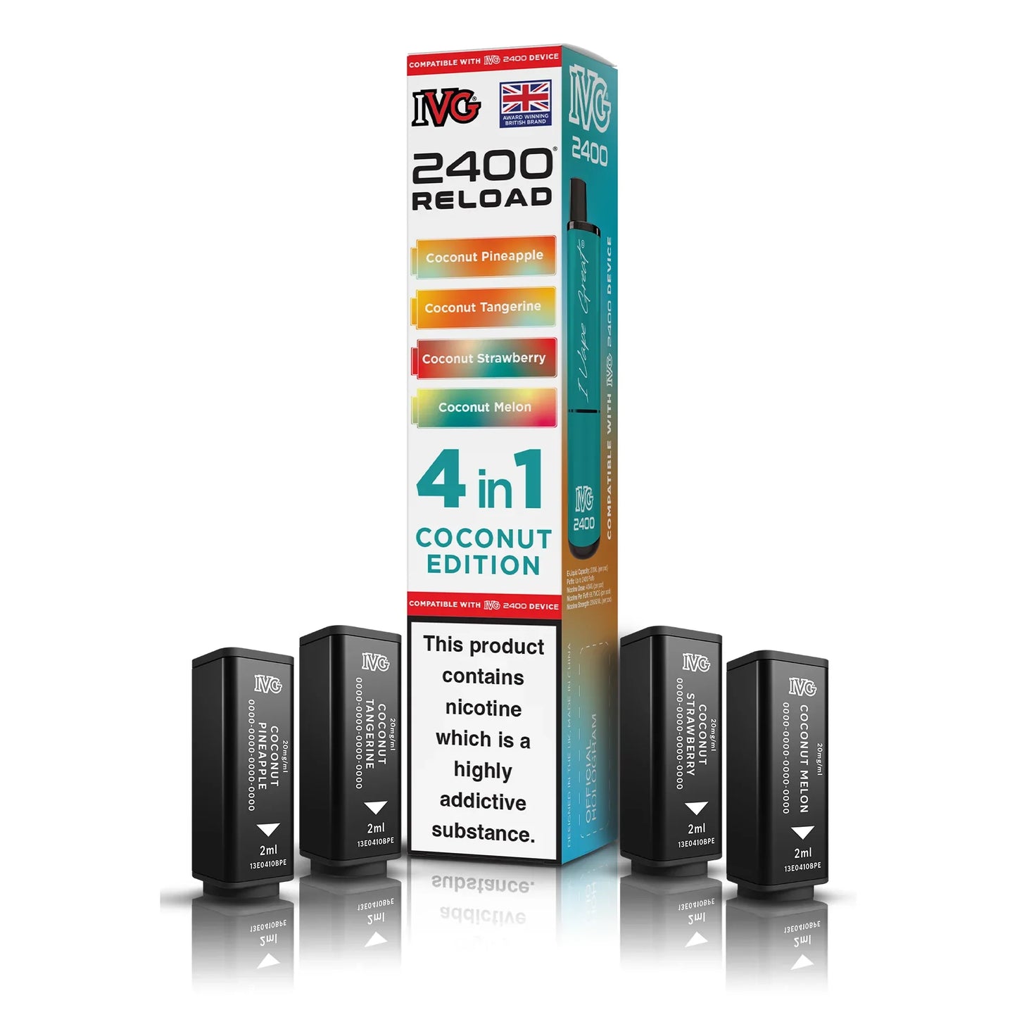 IVG 2400 4‑In‑1 Coconut Edition Prefilled Pods