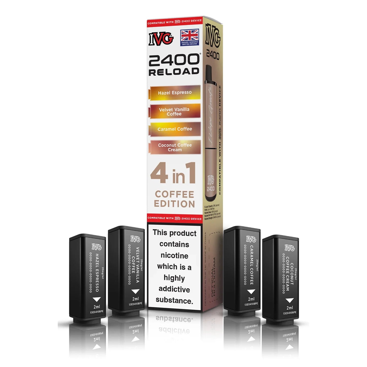 IVG 2400 4‑In‑1 Coffee Edition Prefilled Pods