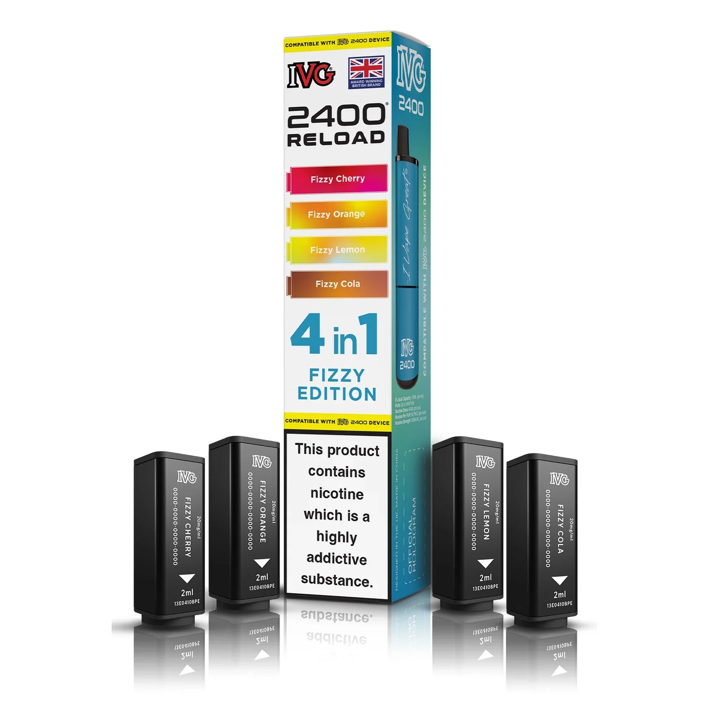 IVG 2400 4‑In‑1 Fizzy Edition Prefilled Pods