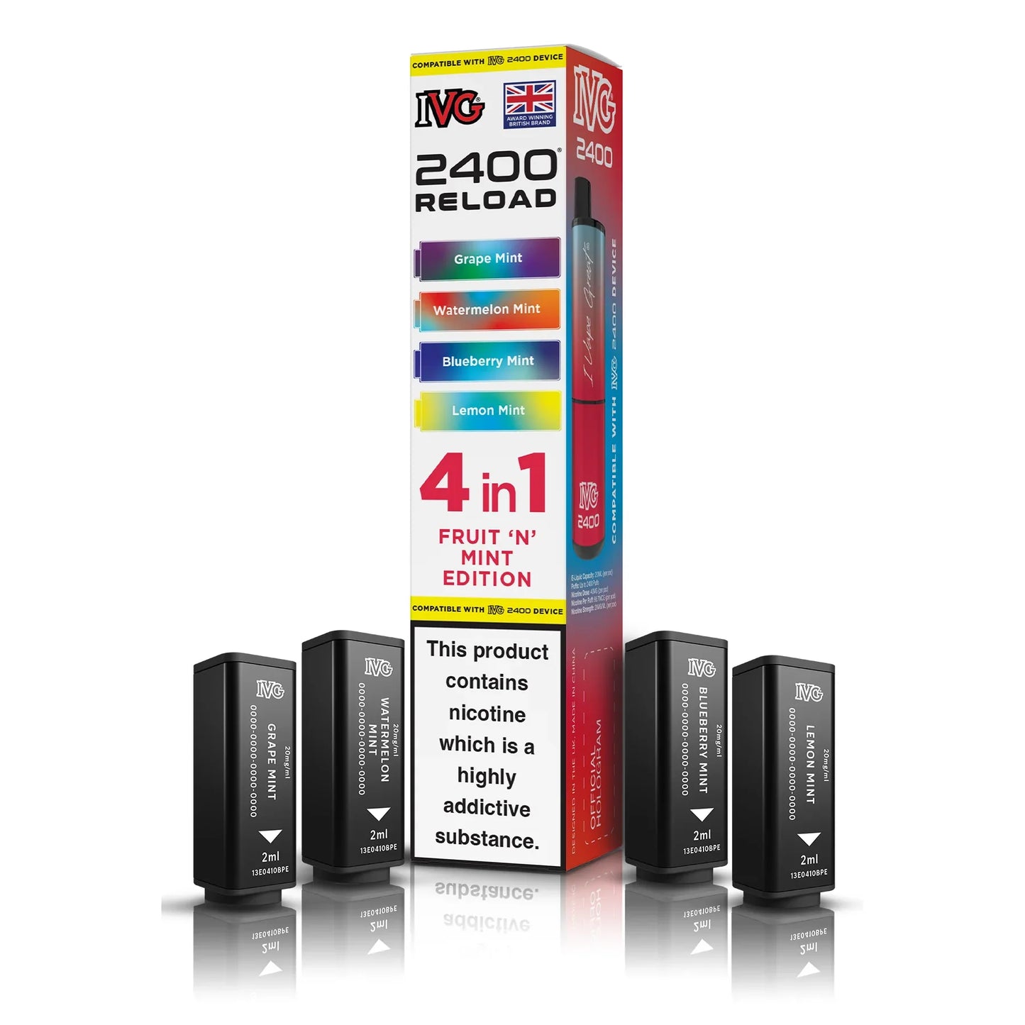 IVG 2400 4‑In‑1 Fruit n Mint Edition Prefilled Pods
