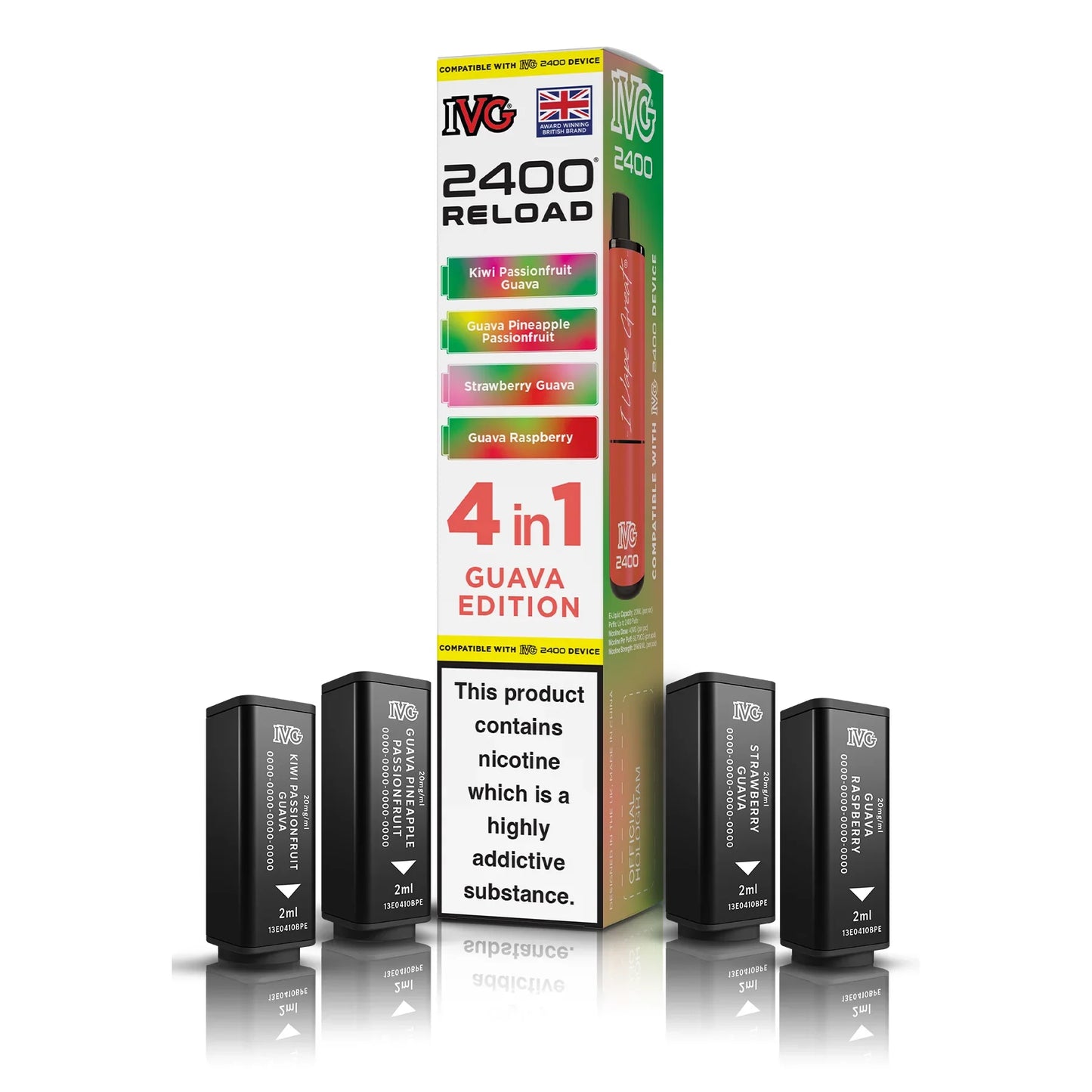 IVG 2400 4‑In‑1 Guava Edition Prefilled Pods