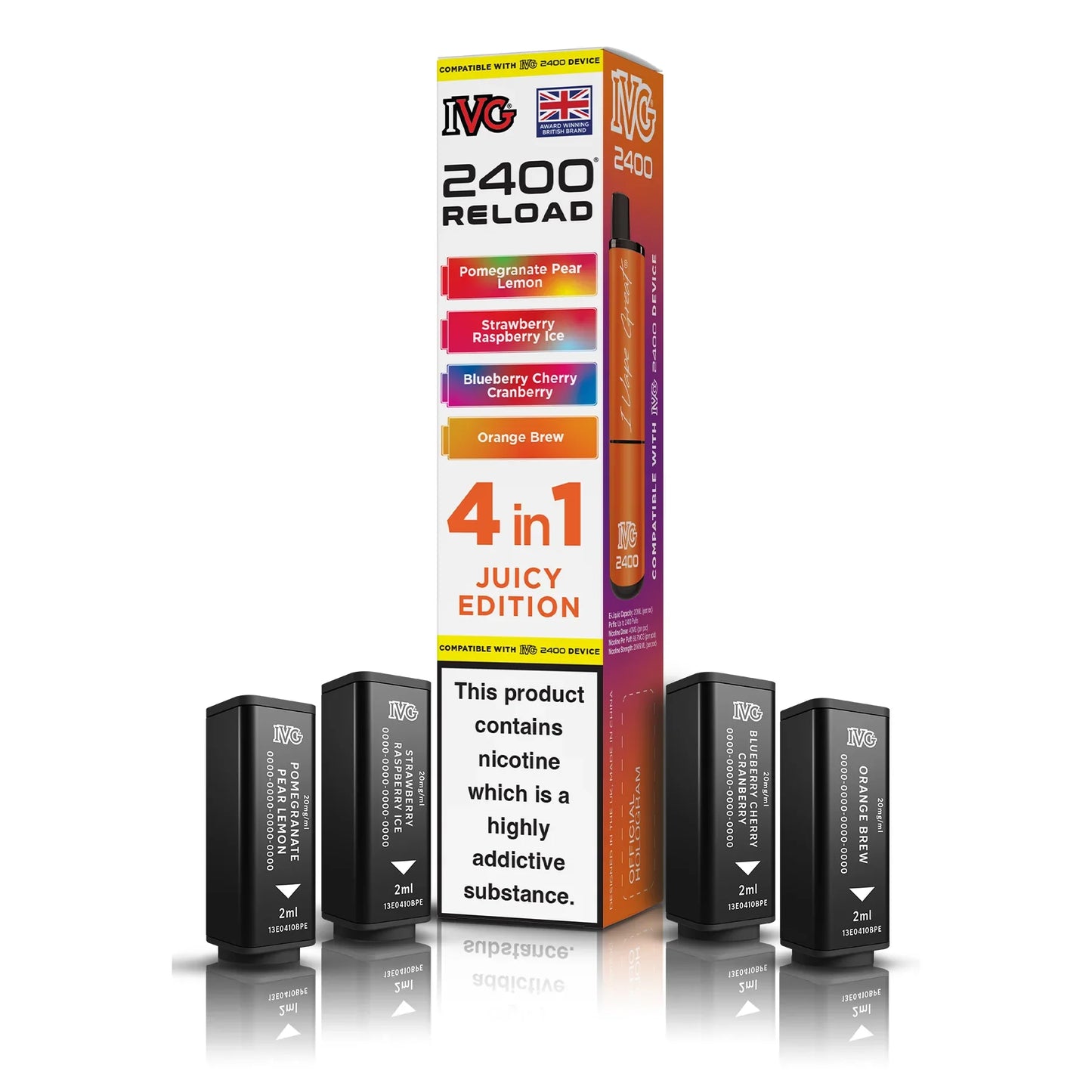 IVG 2400 4‑In‑1 Juicy Edition Prefilled Pods