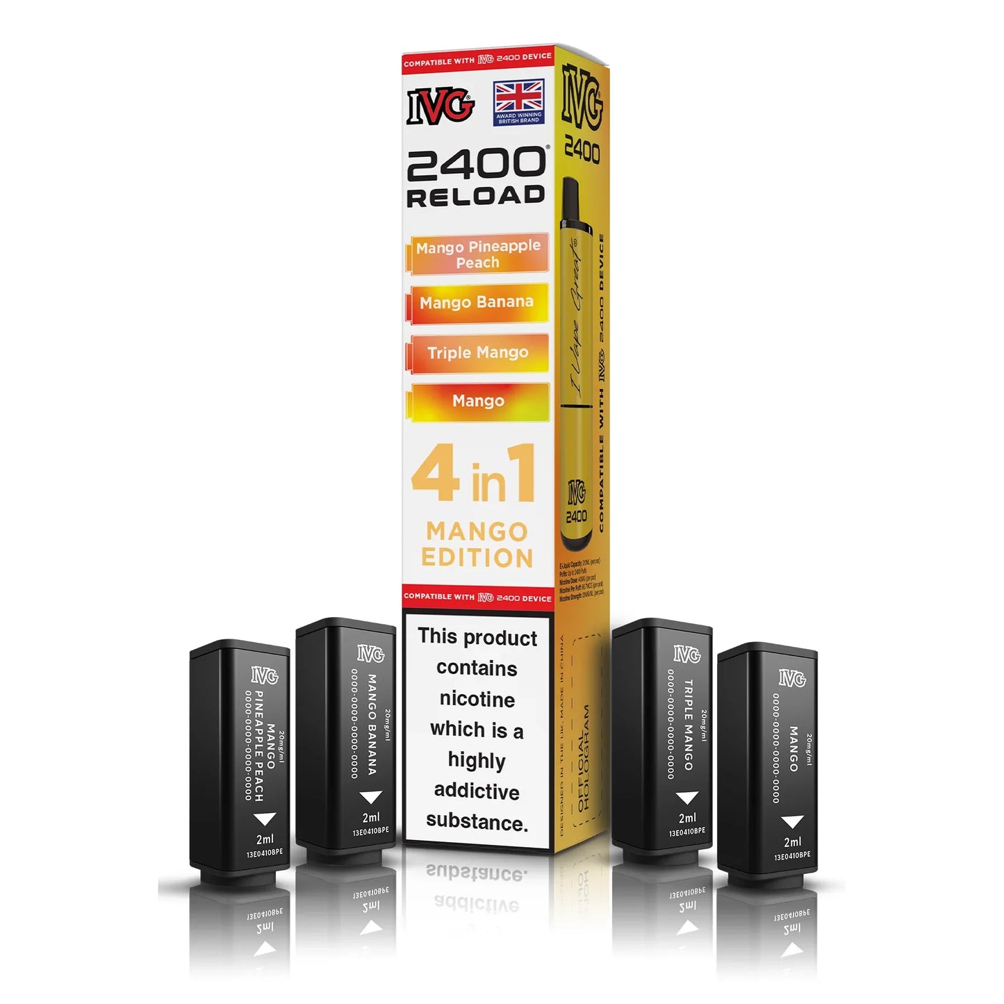 IVG 2400 4‑In‑1 Mango Edition Prefilled Pods