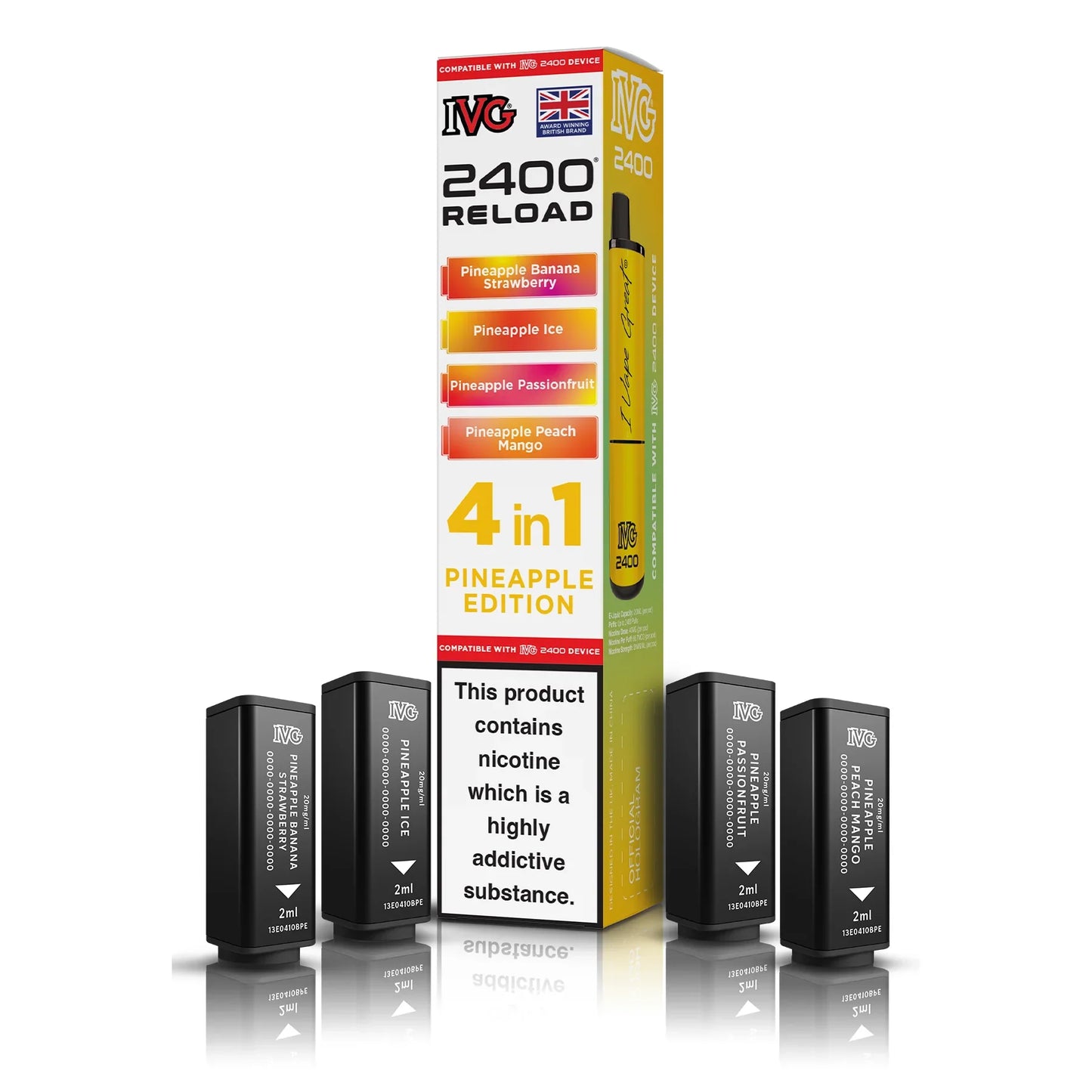 IVG 2400 4‑In‑1 Pineapple Edition Prefilled Pods