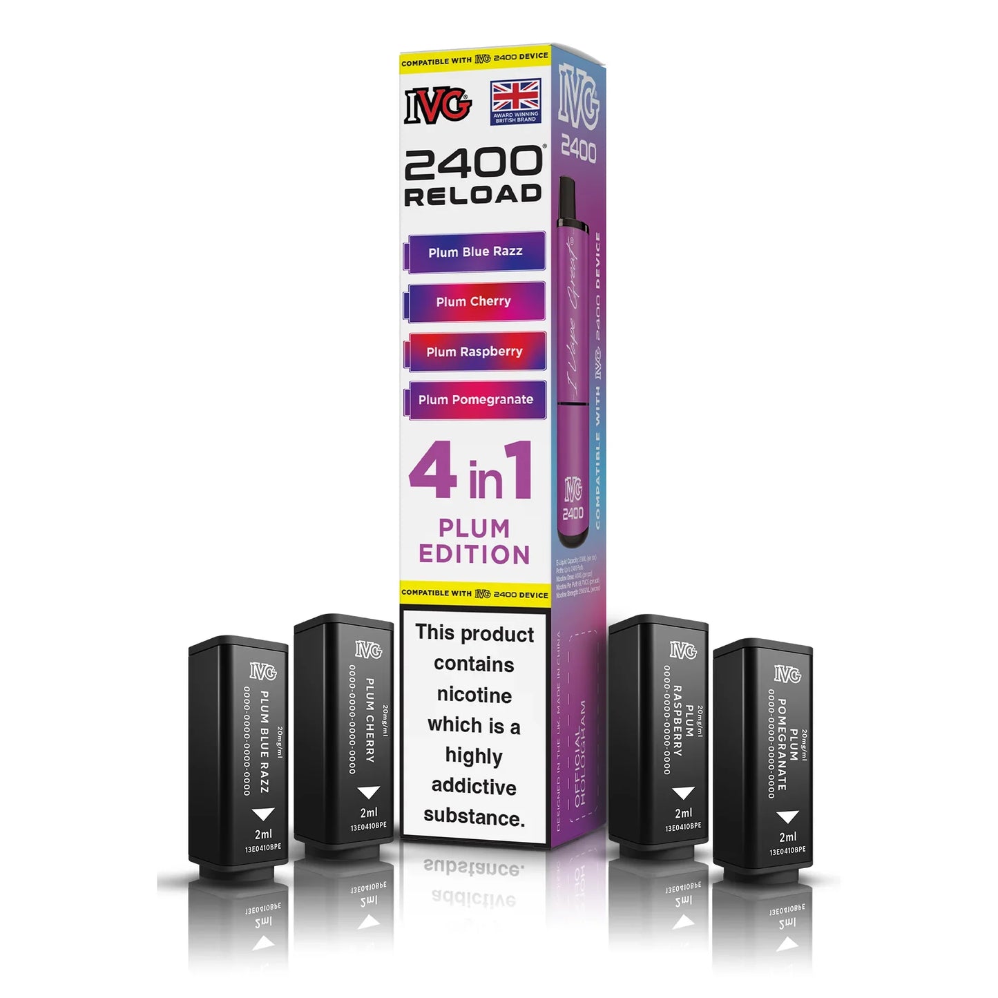 IVG 2400 4‑In‑1 Plum Edition Prefilled Pods