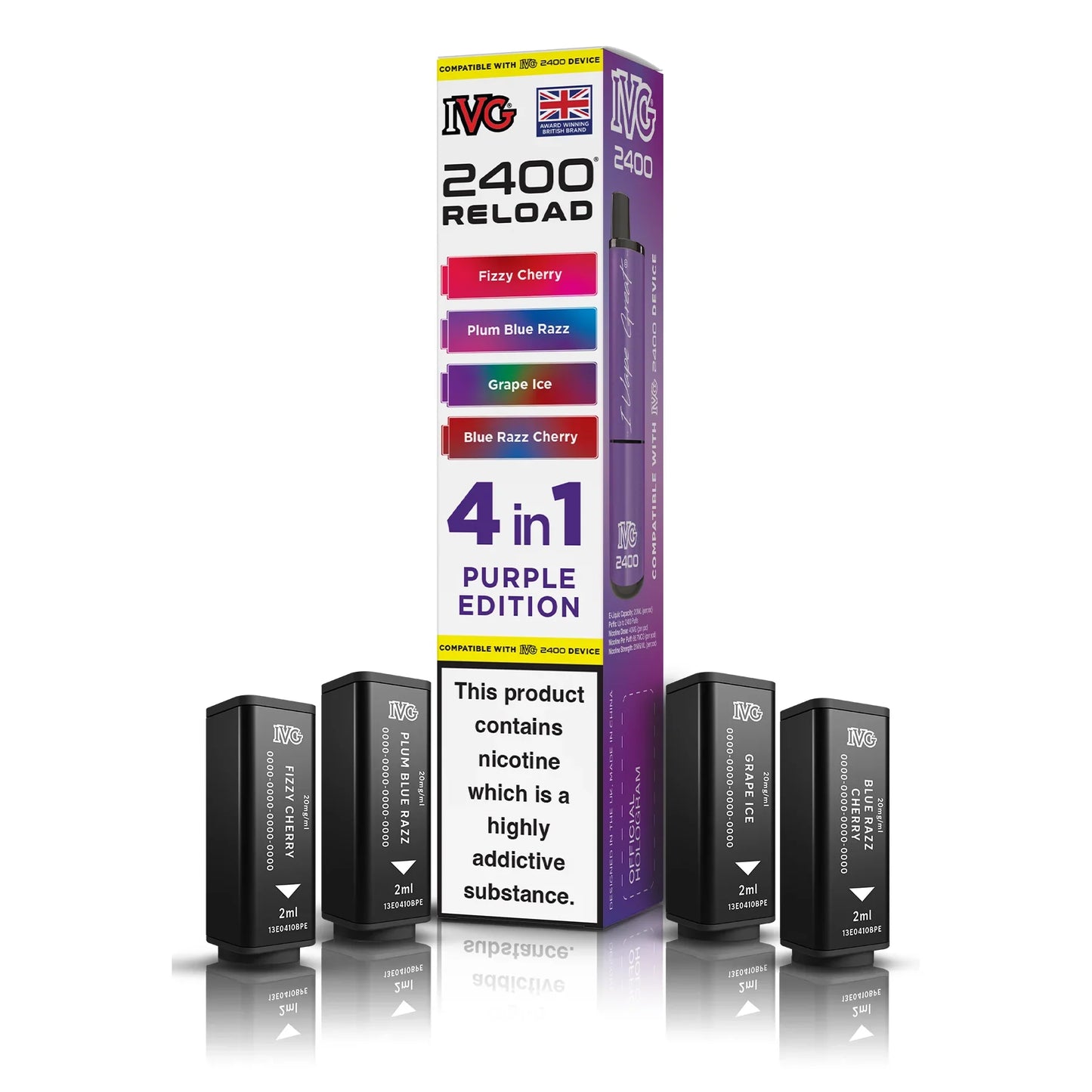 IVG 2400 4‑In‑1 Purple Edition Prefilled Pods