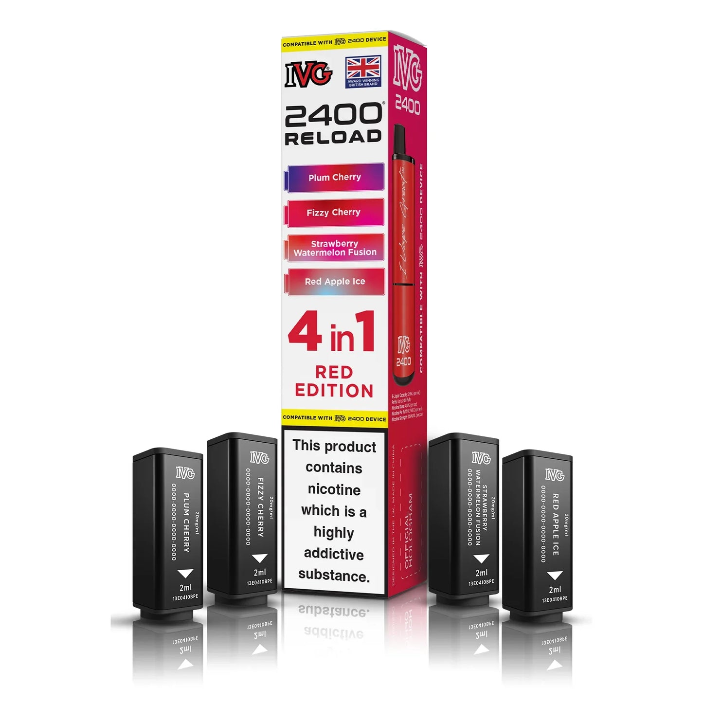 IVG 2400 4‑In‑1 Red Edition Prefilled Pods