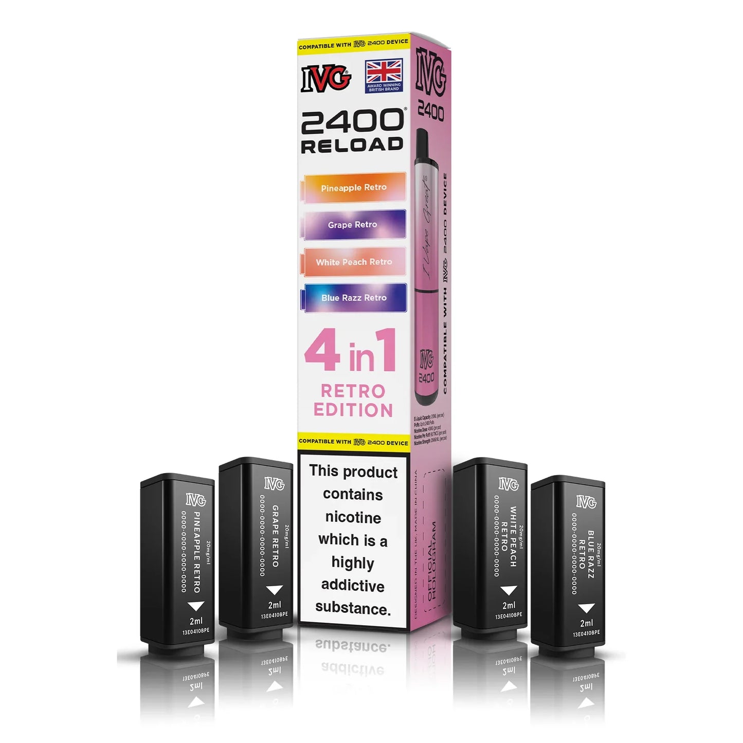 IVG 2400 4‑In‑1 Retro Edition Prefilled Pods
