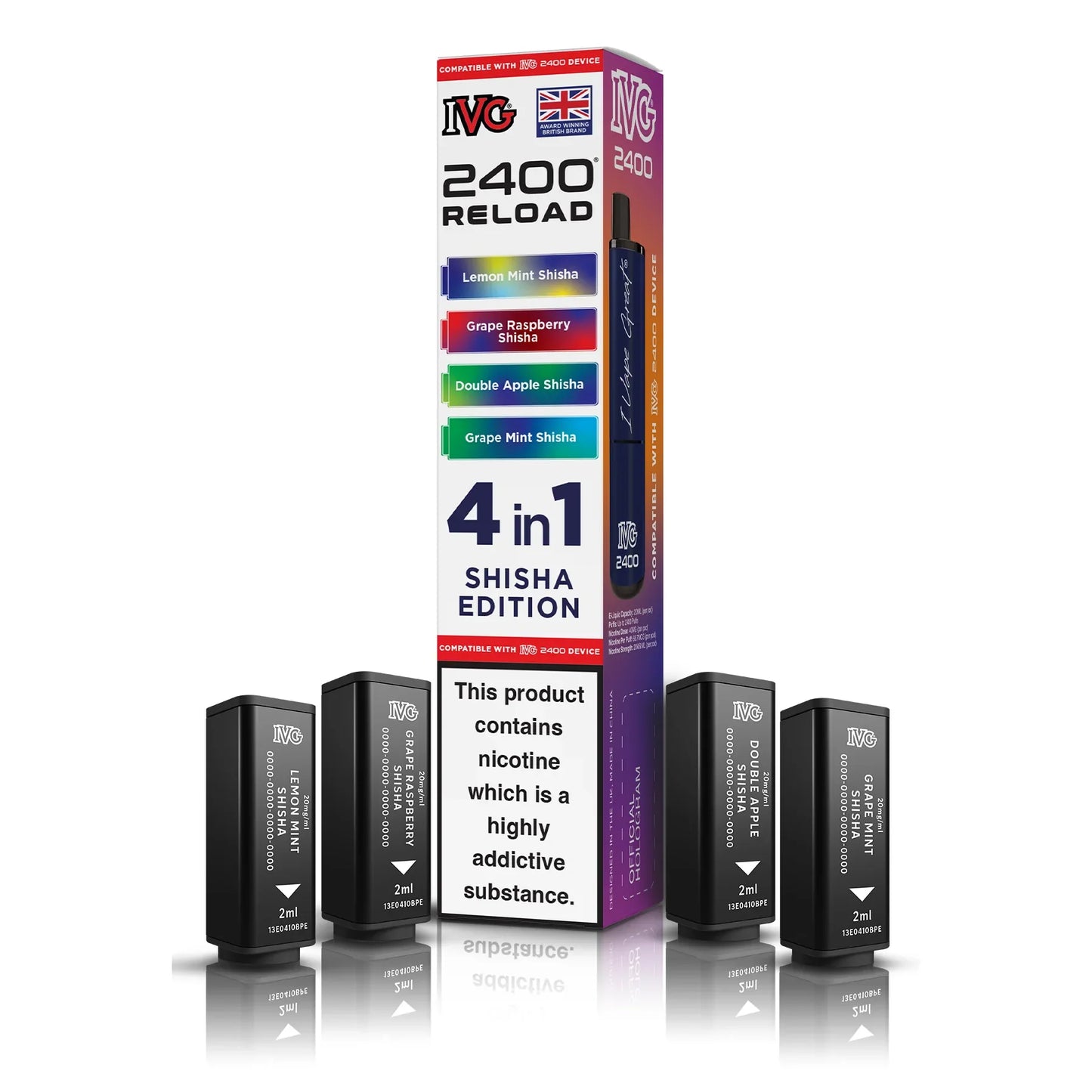 IVG 2400 4‑In‑1 Shisha Edition Prefilled Pods