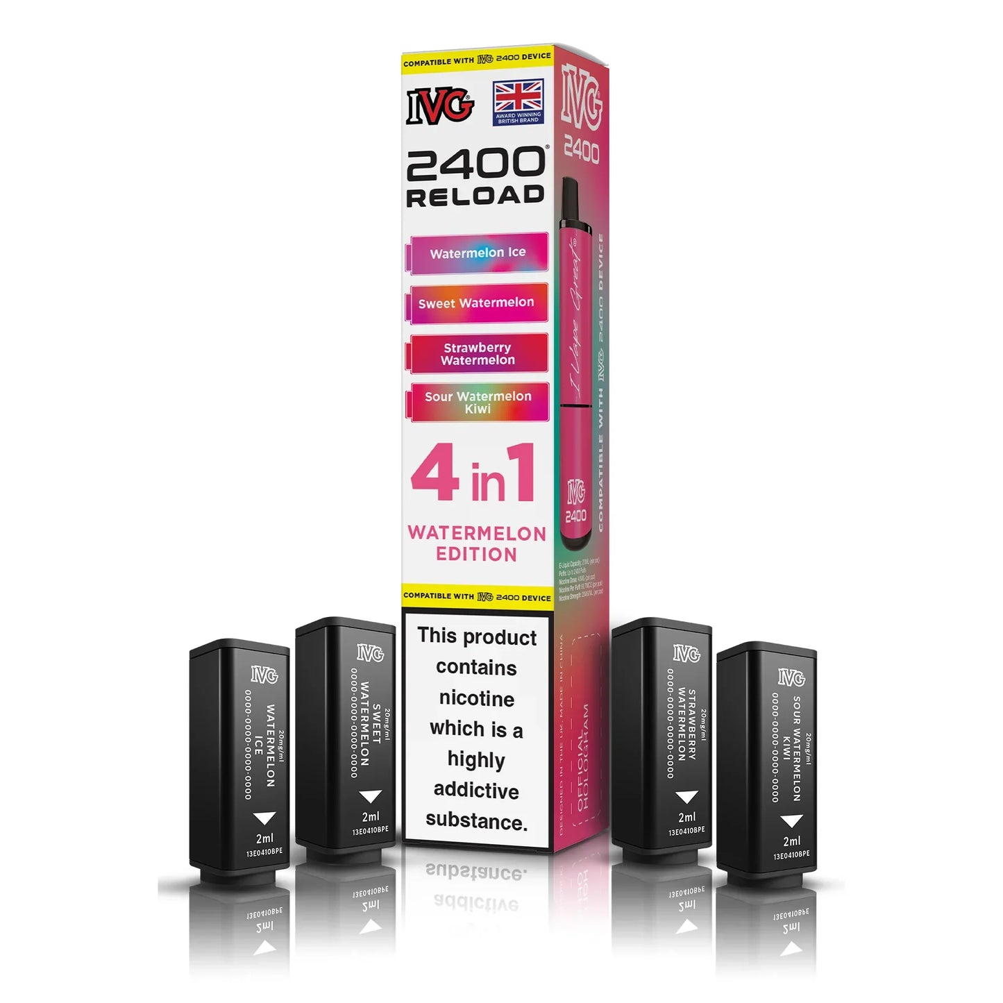IVG 2400 4‑In‑1 Watermelon Edition Prefilled Pods