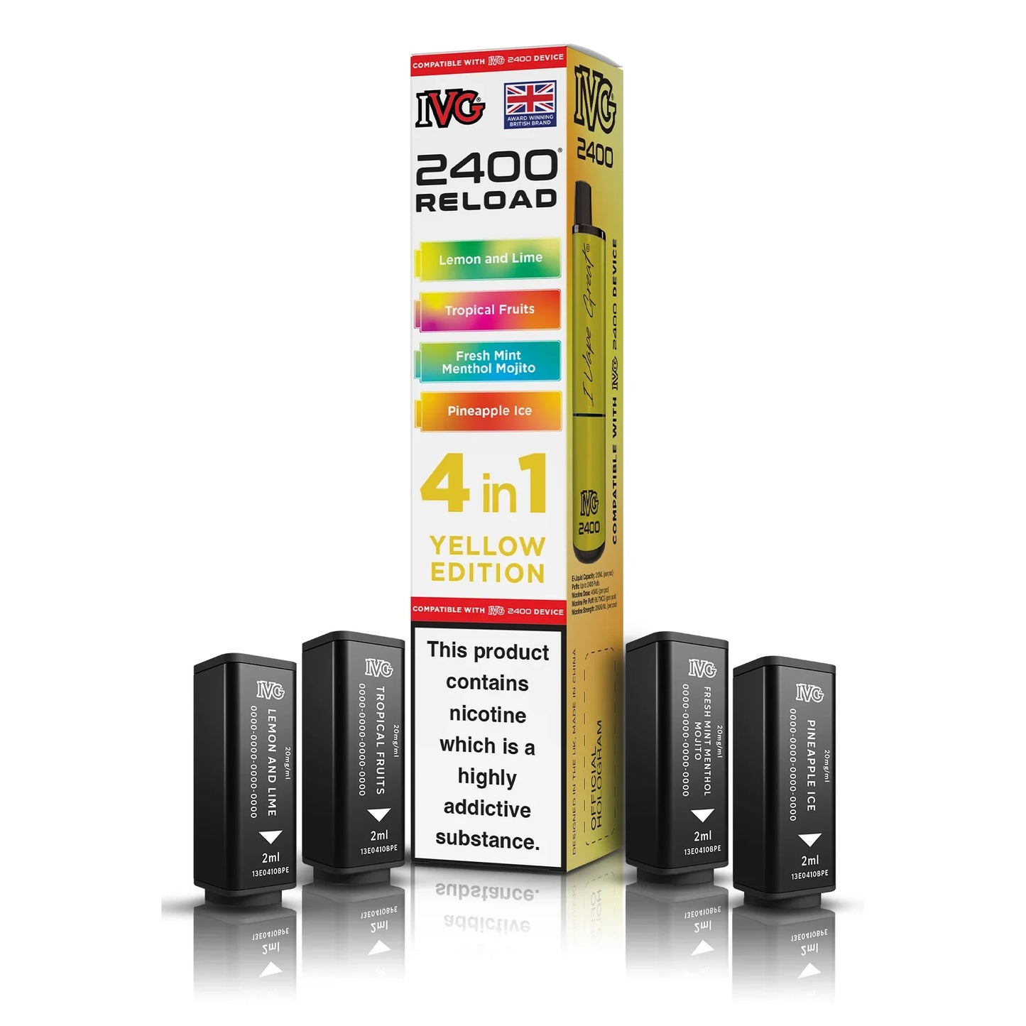 IVG 2400 4‑In‑1 Yellow Edition Prefilled Pods