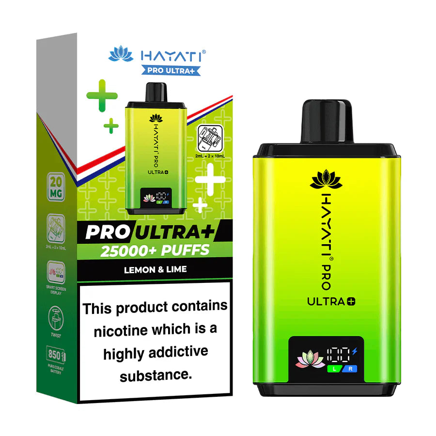Hayati Pro Ultra Plus 25000 Lemon and Lime Prefilled Pod Kit