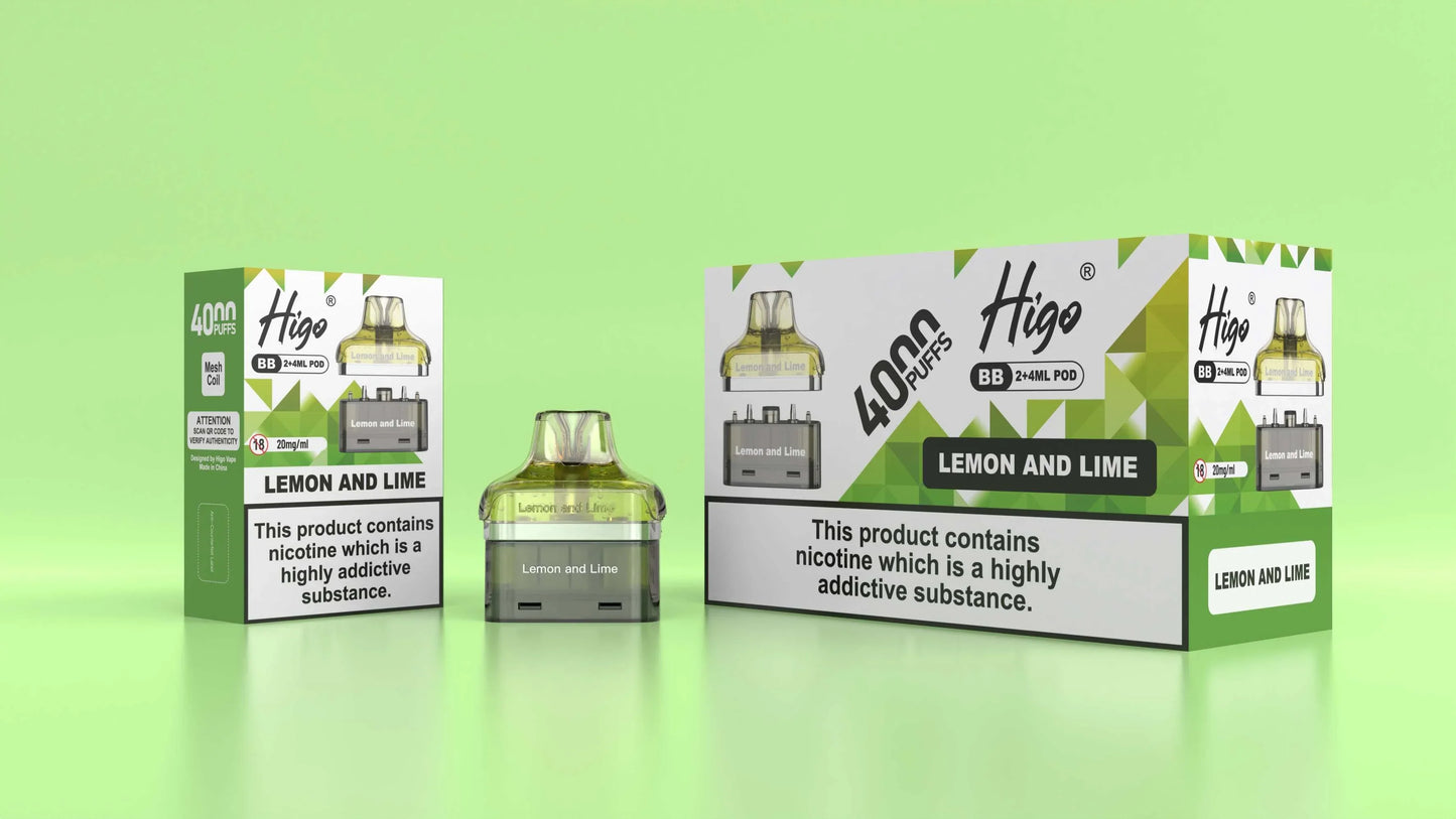 Higo BB Pod 20mg Lemon and Lime
