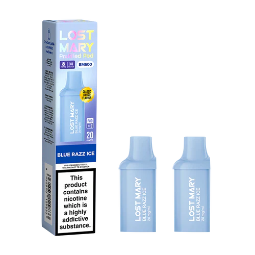 Lost Mary BM600 Blue Razz Ice Prefilled Replacement Pods Pack of 2