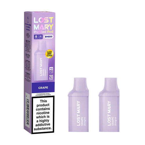 Lost Mary BM600 Grape Prefilled Replacement Pods Pack of 2