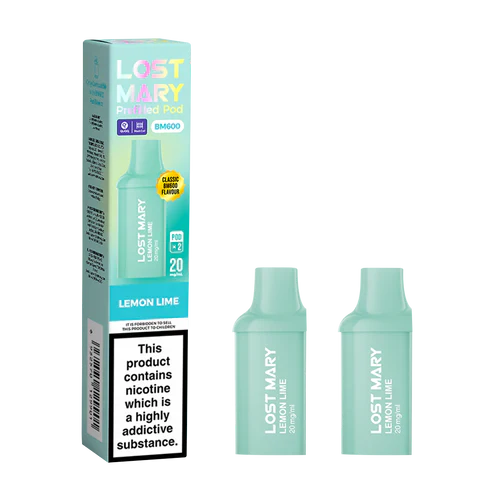 Lost Mary BM600 Lemon Lime Prefilled Replacement Pods Pack of 2