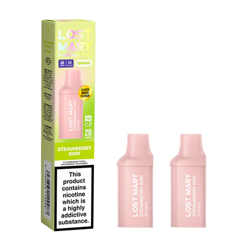 Lost Mary BM600 Strawberry Kiwi Prefilled Replacement Pods Pack of 2