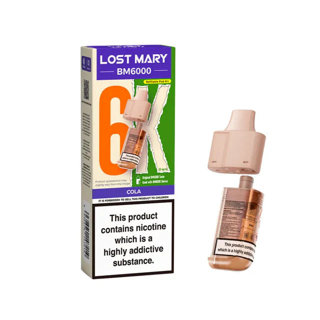 Lost Mary BM6000 Cola Compliant Post June 1st Refillable Pod