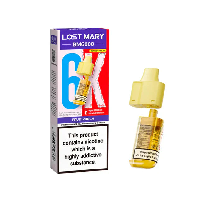 Lost Mary BM6000 Fruit Punch Compliant Post June 1st Refillable Pod