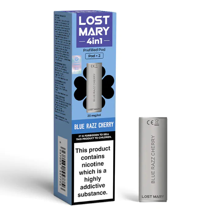 Lost Mary 4-in-1 Blue Razz Cherry Prefilled Replacement Pods