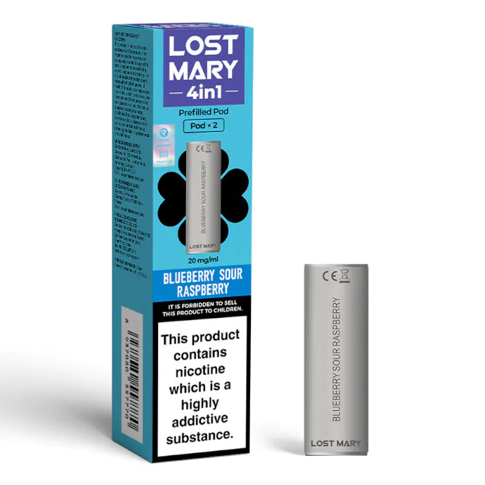 Lost Mary 4-in-1 Blueberry Sour Raspberry Prefilled Replacement Pods