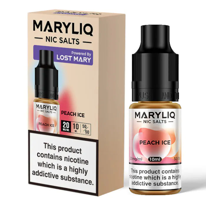 MARYLIQ by Lost Mary Peach Ice Nic Salt E-Liquid