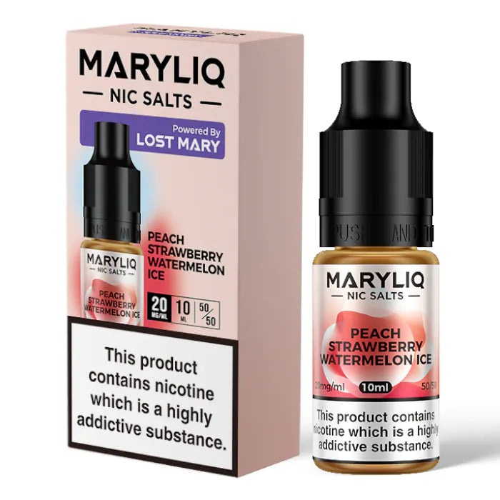 MARYLIQ by Lost Mary Peach Strawberry Watermelon Ice Nic Salt E-Liquid