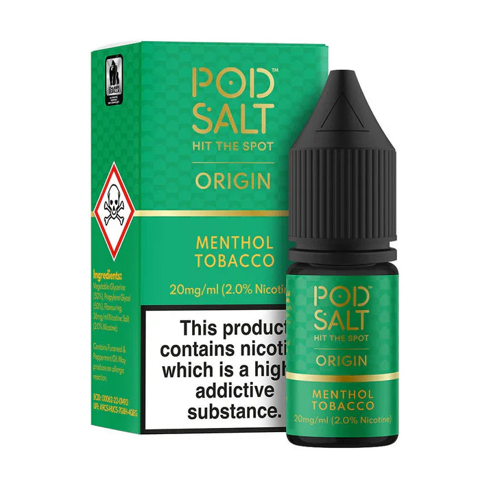 Pod Salt Origin Menthol Tobacco 10ml Nicotine Salt E-Liquid