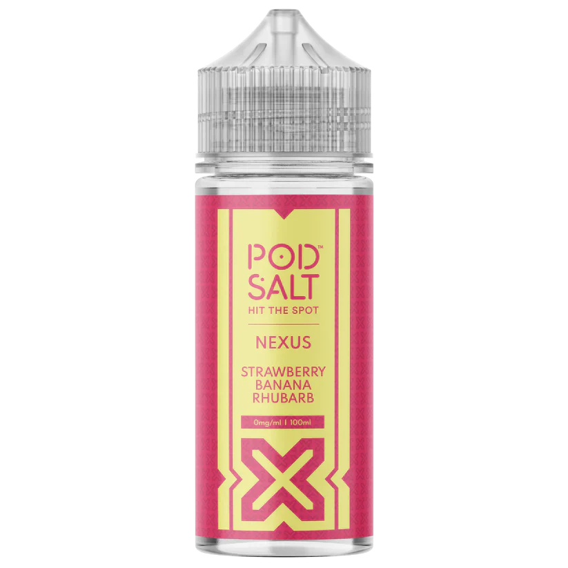 Pod Salt Nexus Shortfill Strawberry Banana Rhubarb 100ml E‑Liquid