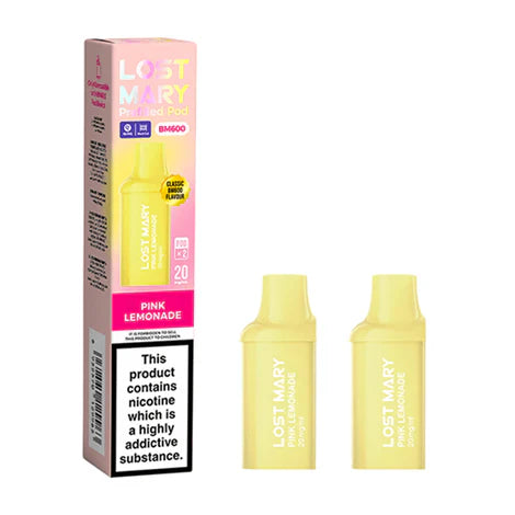 Lost Mary BM600 Pink Lemonade Prefilled Replacement Pods Pack of 2
