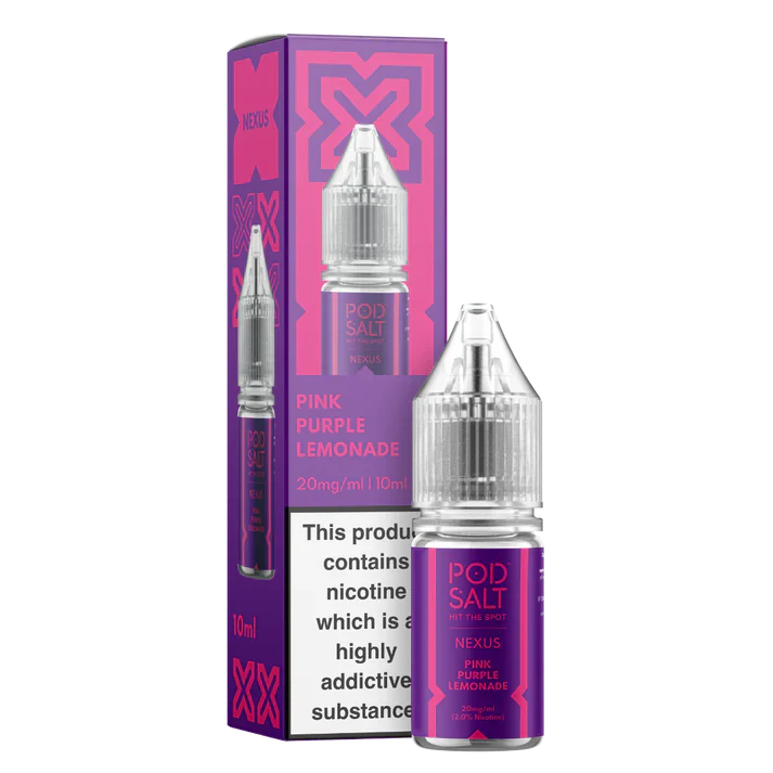 Pod Salt Nexus Pink Purple Lemonade 10ml Nicotine Salt E-Liquid