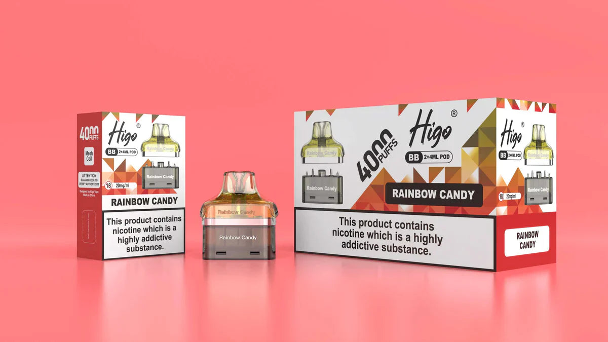Higo BB Pod 20mg Rainbow Candy