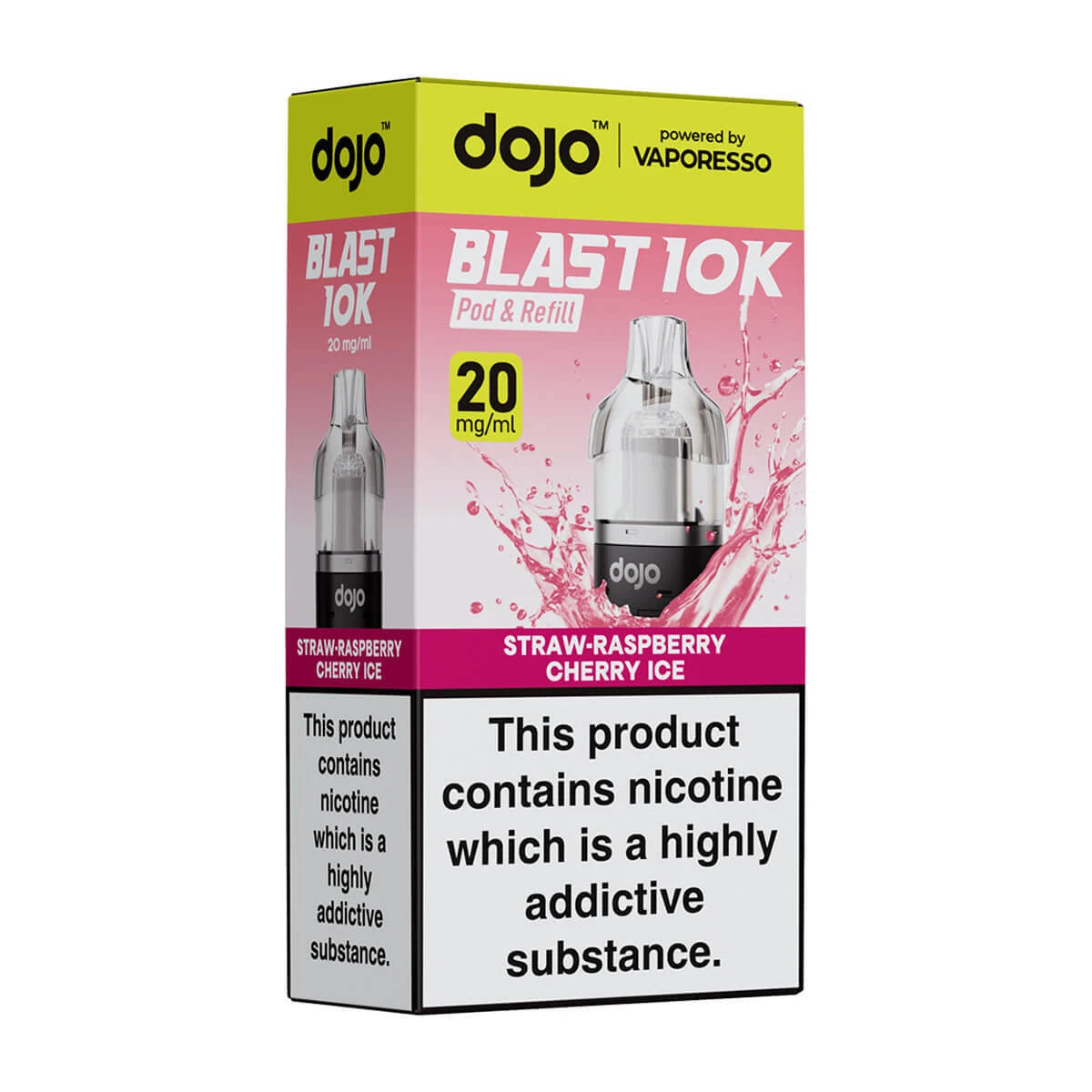 Dojo Blast 10K Strawberry Raspberry Cherry Ice Prefilled Pods