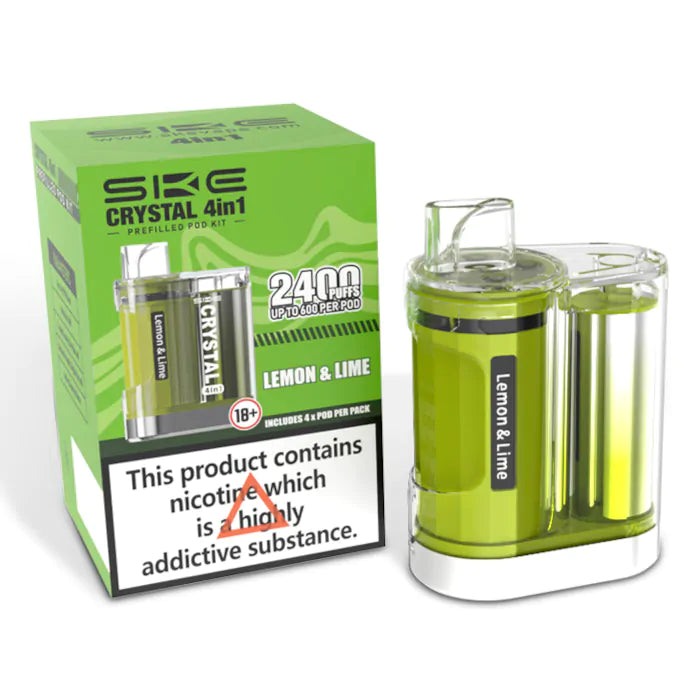 SKE Crystal 2400 Lemon & Lime 4-in-1 Prefilled Pod Vape Kit